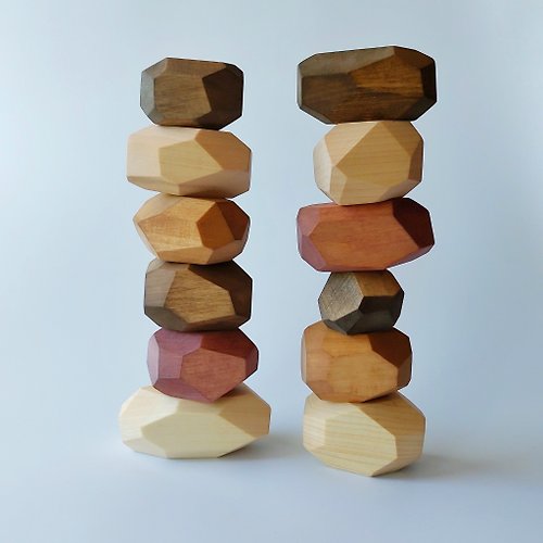 Drevosmart 平衡木 建築模塊 木岩石 平衡木石 木堆石