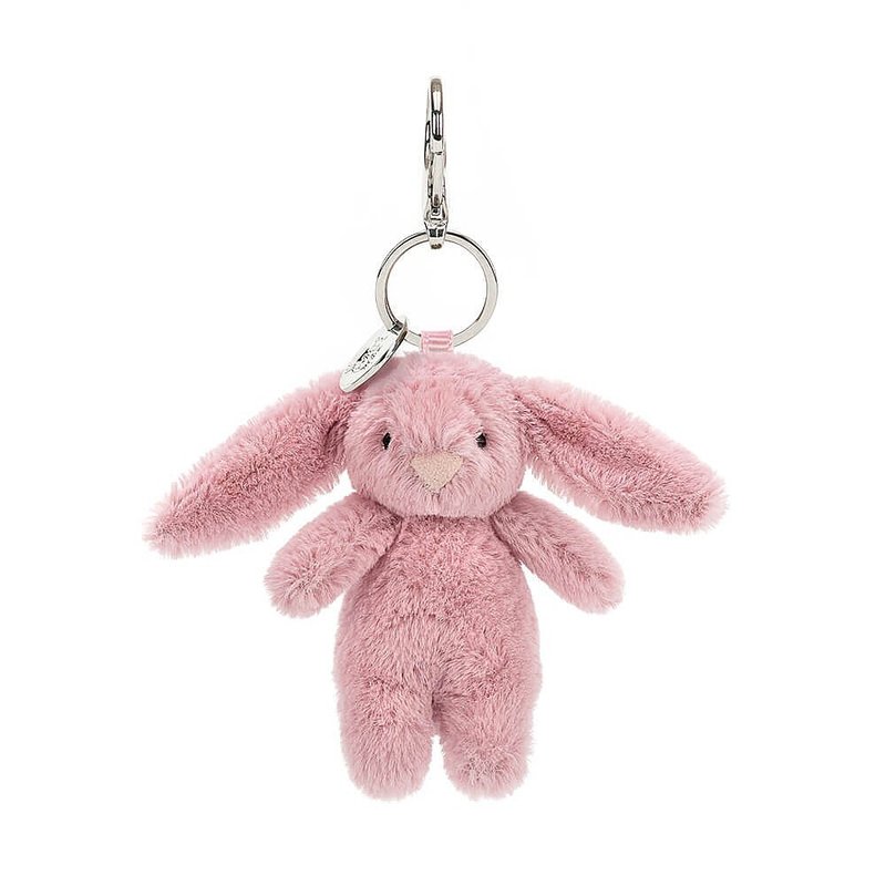鑰匙圈/吊飾 Bashful Bunny Tulip Bag Charm 粉嫩粉兔子吊飾 - 吊飾 - 聚酯纖維 粉紅色