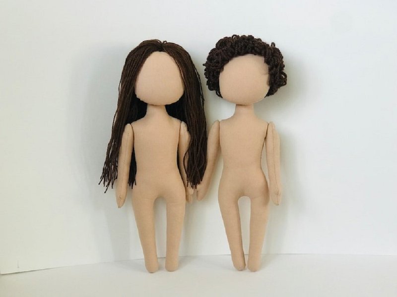 2 blank doll body , rag doll blank - 編織/刺繡/羊毛氈/縫紉 - 棉．麻 