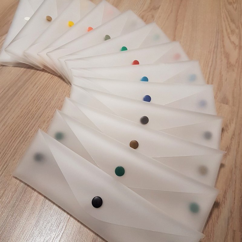 (2入) 【熱銷】TPU抗菌防水餐具袋/半透明/多色/可展開/好清洗 - 居家收納/收納盒/儲物盒 - 其他材質 多色