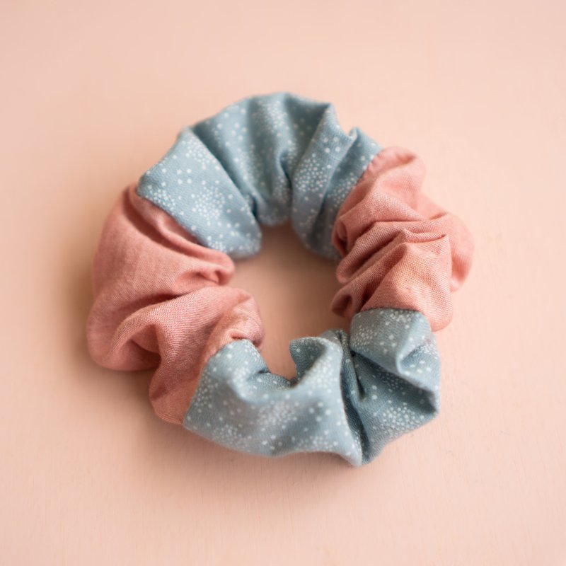 The most beautiful Christmas gift : Scrunchie Rings with Pink Orange Ice Cream - เครื่องประดับผม - ผ้าฝ้าย/ผ้าลินิน หลากหลายสี