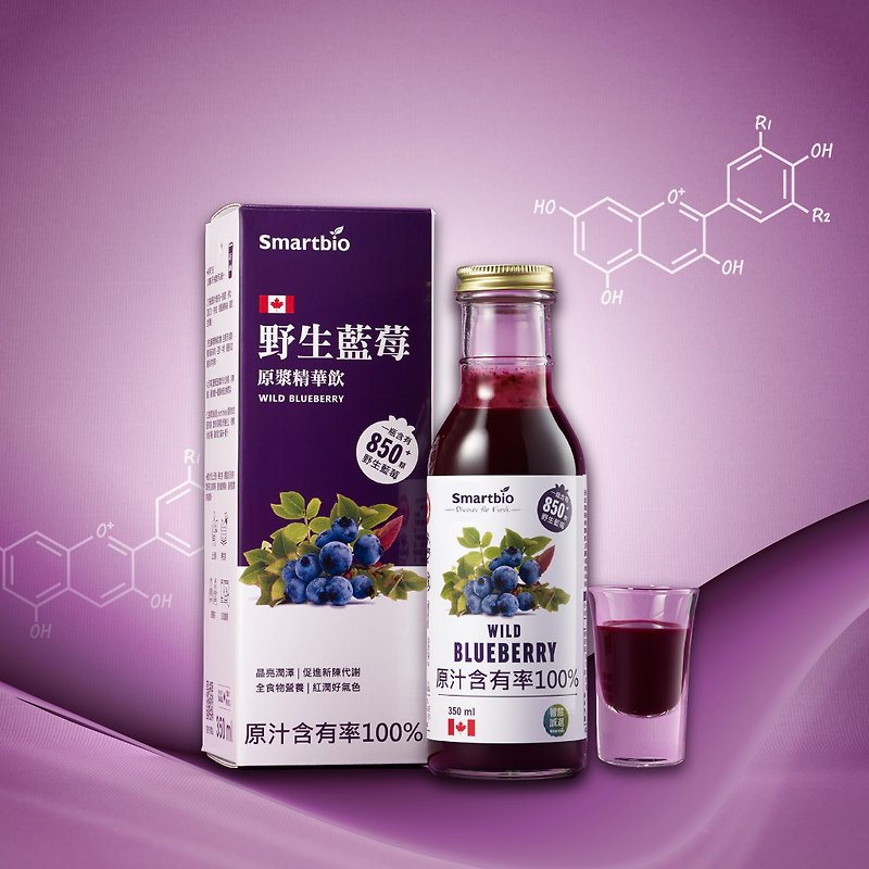 【智慧誠選】野生藍莓原漿精華飲 | 紅潤好氣色 - 保健/養生 - 玻璃 紫色