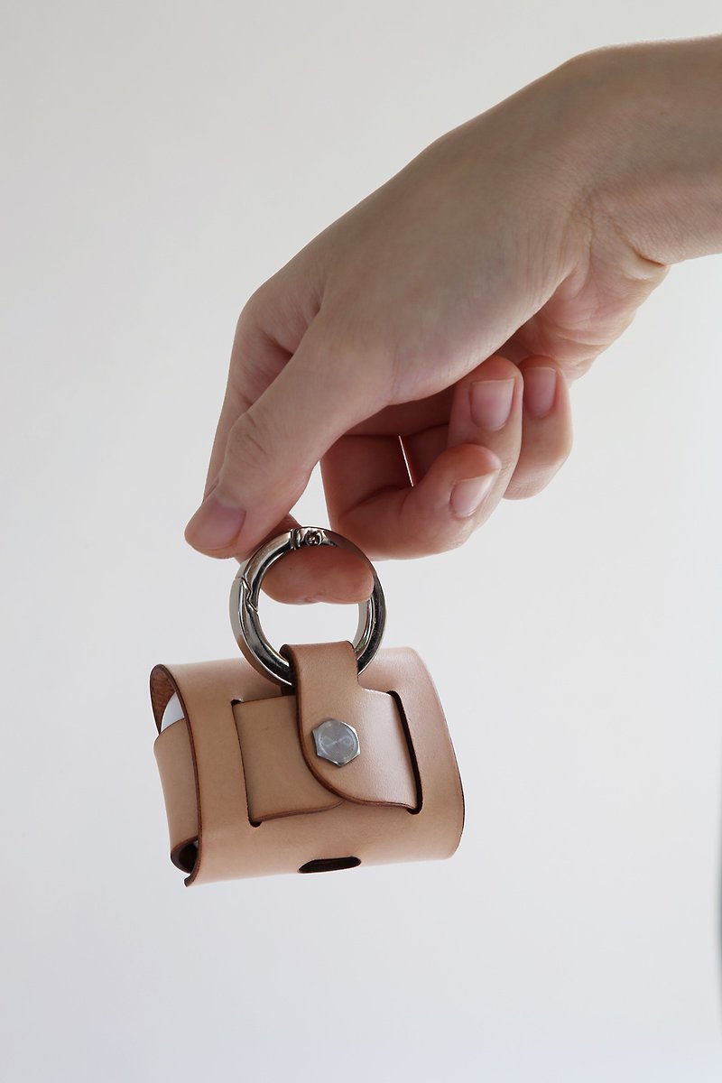 Kangaroo_ AirPods 3 AirPods Pro Vege-Tanned Leather Bag【Finished Product】 - อื่นๆ - หนังแท้ 