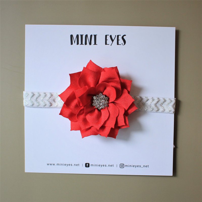 聖誕 嬰兒髮帶 女孩 彌月禮盒  滿月禮物 寶寶頭帶 BB髮帶 - 嬰兒帽子/髮帶 - 其他材質 紅色