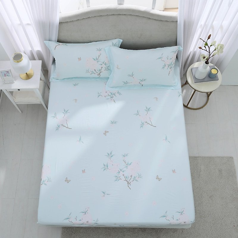 Hongyu 400 woven Tencel bed bag pillow case set (single/double/extra large/extra large) - Bedding - Other Materials Blue