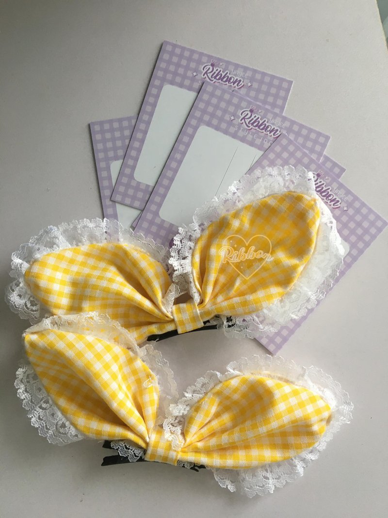 Hair Accessories: children's hair clips, cotton - 髮夾/髮圈 - 棉．麻 多色