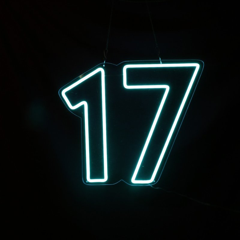 17歲霓虹燈LED發光字Neon Sign生日畢業禮物廣告招牌Logo裝飾夜燈 - 燈具/燈飾 - 壓克力 透明