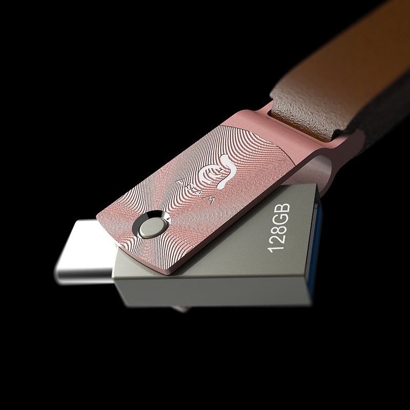 ROMA 128GB USB-C  -  USB3.1デュアルユースフラッシュドライブバラ - USBメモリー - 金属 ピンク
