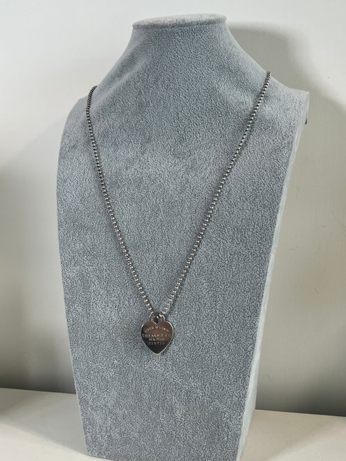 Tiffany & Co. 925 シルバー パフハート ネックレス チョーカー TIFFANY&Co. ティファニー リターントゥネックレス チョーカー