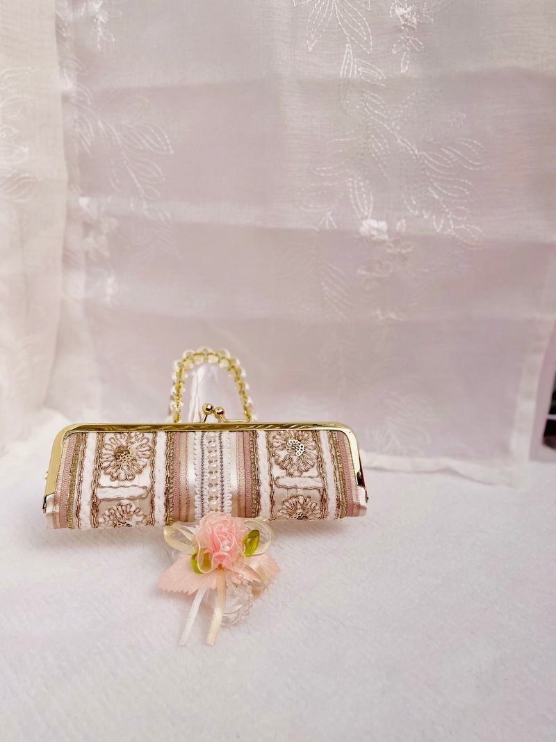 新作❤️大人女子の仕分けの出来るリボンのコインケース　NO.131 - 零錢包/小錢包 - 棉．麻 卡其色