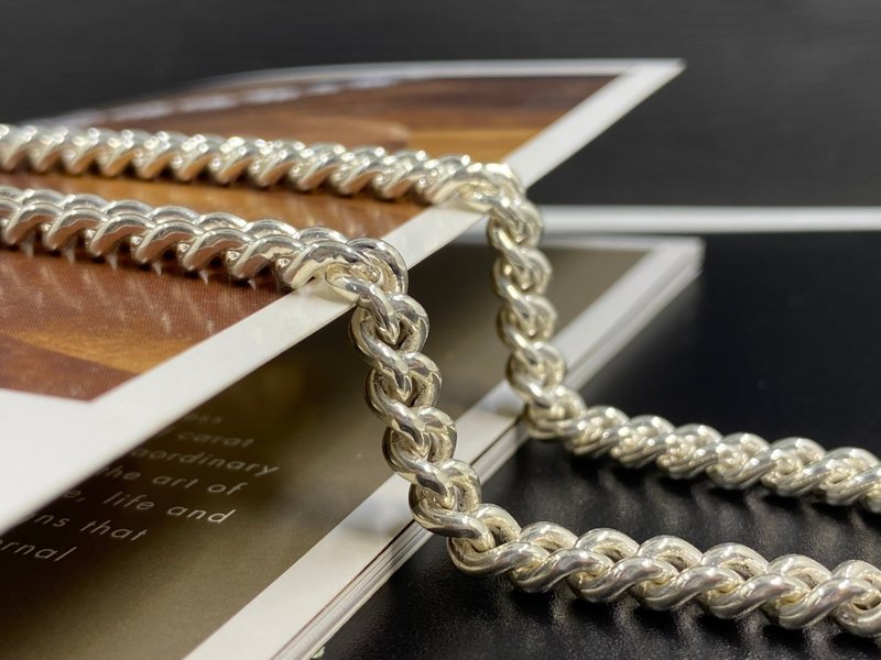 【Half acre of light】Super rough braided chain (single chain) - สร้อยคอ - เงิน สีเงิน