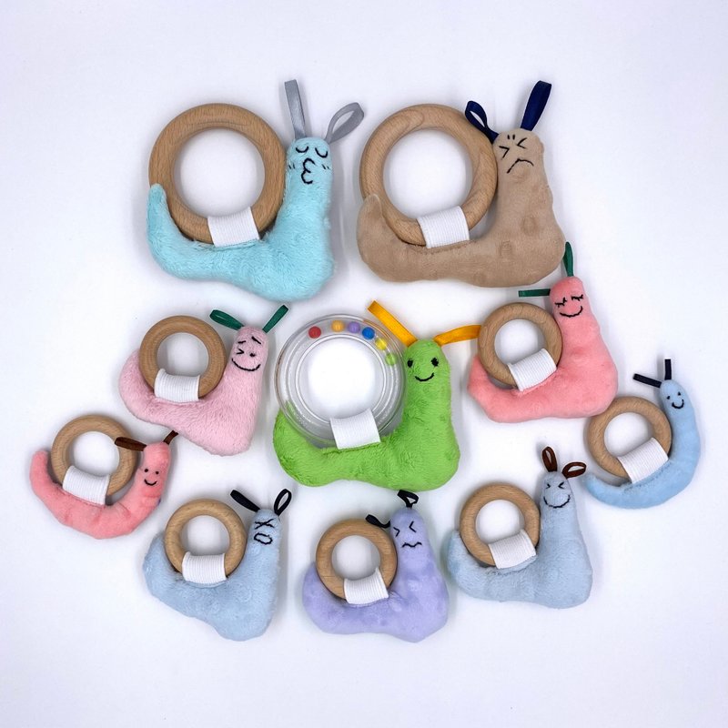 蝸牛圓環安撫玩具 - 寶寶/兒童玩具/玩偶 - 棉．麻 多色