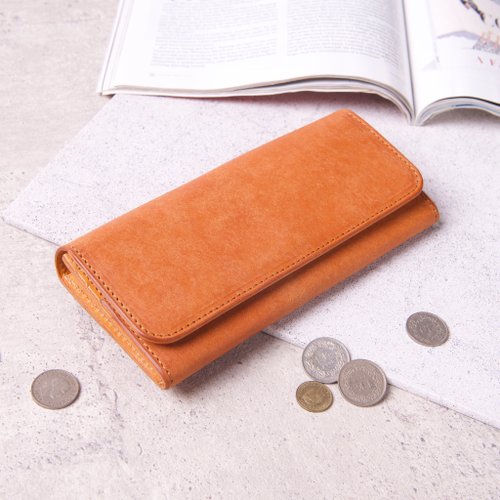 VentureZac 磨砂長夾 Long Wallet / 磨砂淺棕 &杏黃 Tan