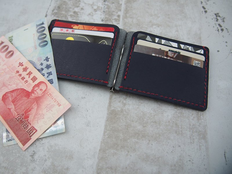 Wallet/short clip/leather/customized - Wallets - Genuine Leather 