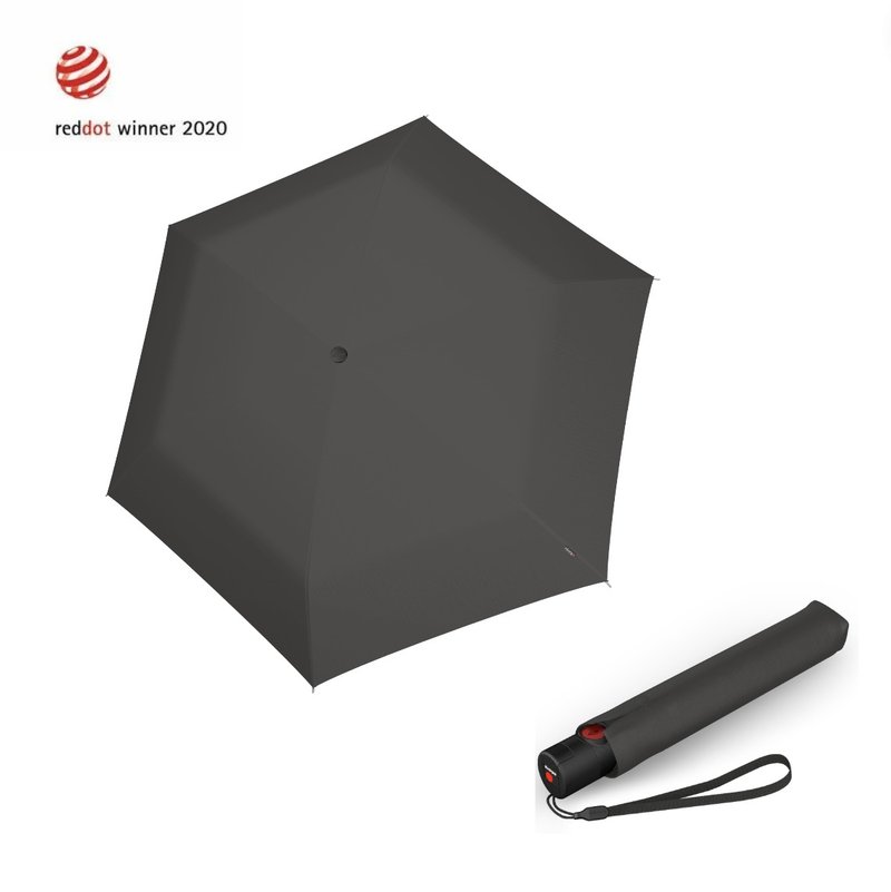 [Knirps German red dot umbrella] U.200 ultra-lightweight automatic umbrella-Dark Gray - Umbrellas & Rain Gear - Polyester Gray