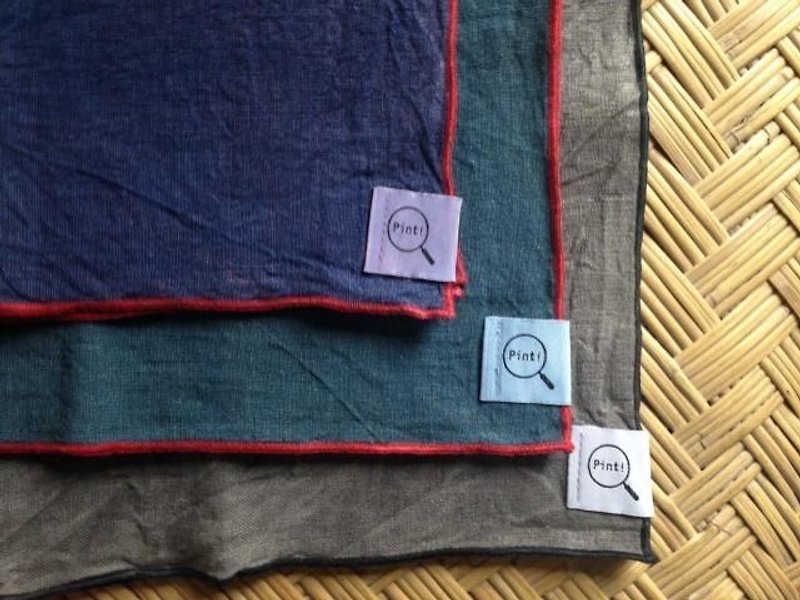 Plant dyeing organic linen handkerchief gray (Yaguruma tuber) - อื่นๆ - ผ้าฝ้าย/ผ้าลินิน สีเทา