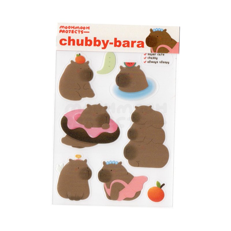 Sticker - ChubbyBara | Capybara Collection Die-cut Sticker Sheet - สติกเกอร์ - พลาสติก 