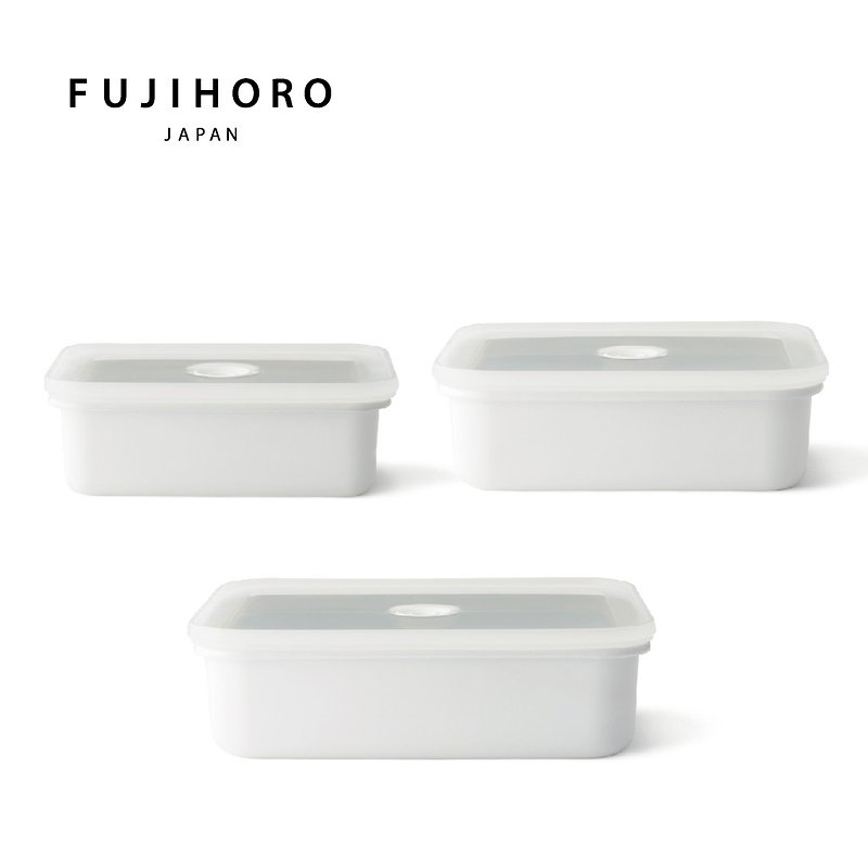 Vido真空系列 真空烘焙琺瑯保鮮盒 淺型 - 便當盒/飯盒 - 琺瑯 