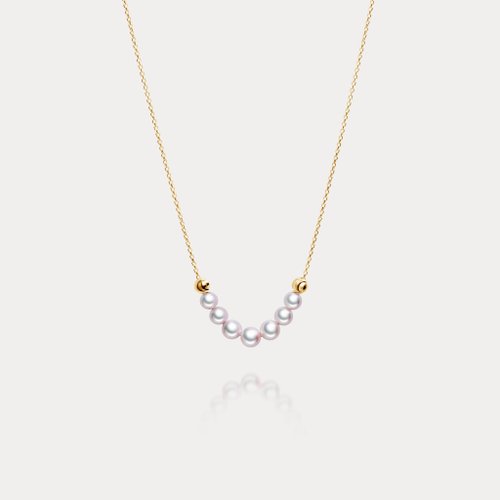 瑭果盒珠寶·設計 La Bonbonnière Jewelry Sourire | 3.5-4mm 小微笑 日本Akoya海水珍珠18K項鍊
