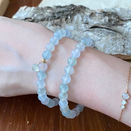 お客ページ❣️ミャンマー産天然A貨翡翠　2色翡翠ブレスレット emeraldgift2017 - ミャンマー産天然A貨翡翠 - 小さな逸品、高氷