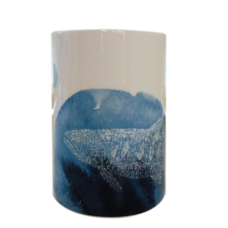 字得其樂系列－渲染杯 ~ 【如魚得水】 - 咖啡杯/馬克杯 - 瓷 藍色