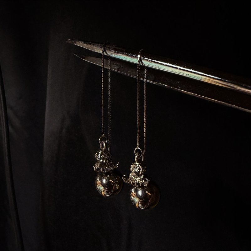 史溫侯耳飾之一 - 耳環/耳夾/耳骨夾 - 純銀 銀色