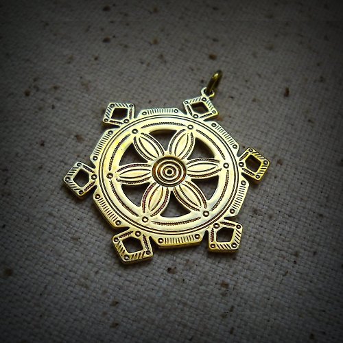 Gogodzy Sun symbol pendant,Ukraine brass pendant,Vintage Brass pendant,ukrainian jewelry