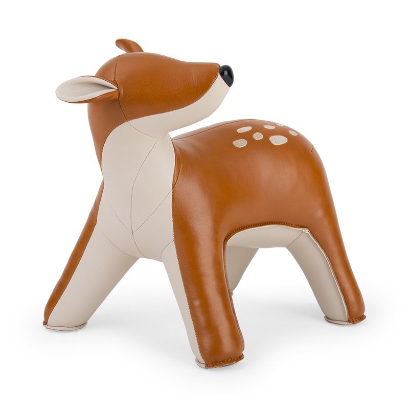 【門擋】凝望鹿 Deer 皮革動物擺飾  | 福鹿 (祿) 迎門 開業 - 擺飾/家飾品 - 人造皮革 多色