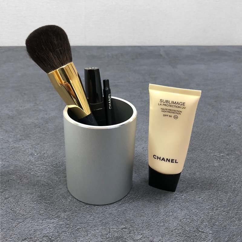 [Limited Time Specials] ENABLE Minimalist Aluminum Alloy Makeup Brush/Cosmetics Holder Pen Holder - อุปกรณ์แต่งหน้า/กระจก/หวี - อลูมิเนียมอัลลอยด์ สีเงิน