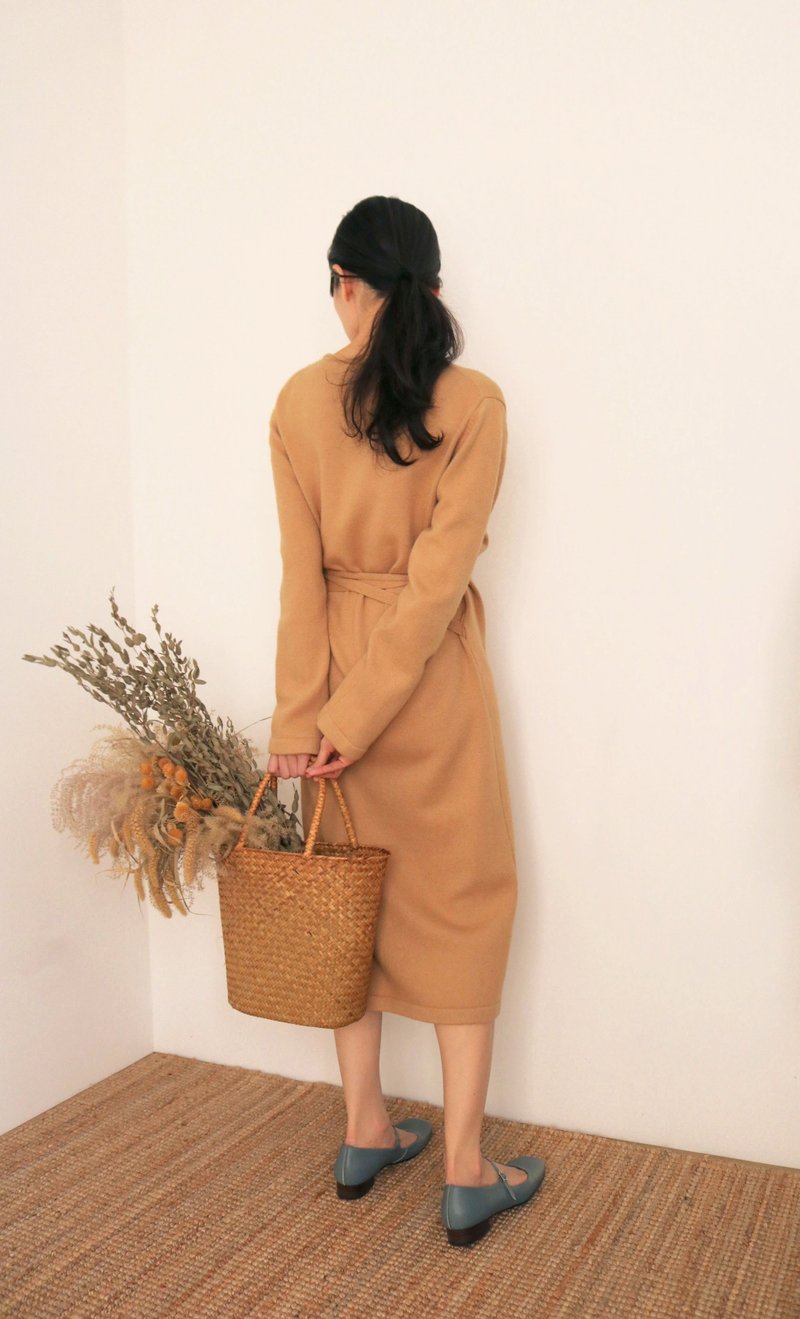 Sigrid Dress Camel Kashmir Bandage Dress M - One Piece Dresses - Wool 