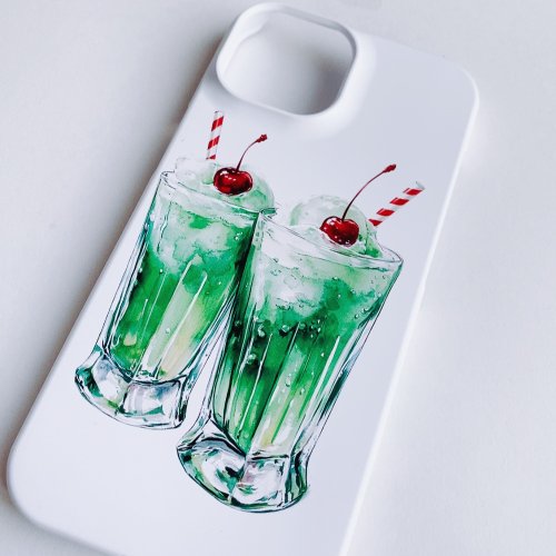 Fake sweets momo クリームソーダのiPhone15ケース フェイクスイーツ