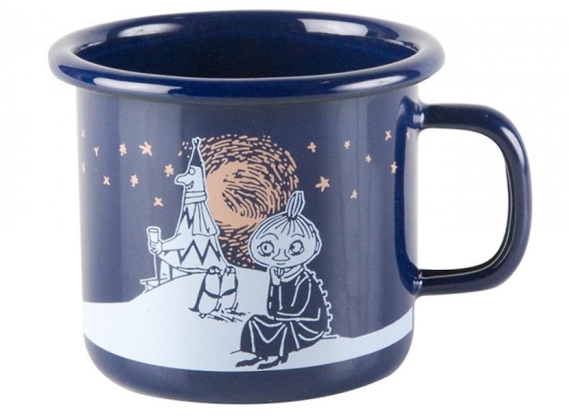 Moomin Finland Lulu Rice Enamel Mug 2.5 dl Christmas Gift - Mugs - Pigment Blue