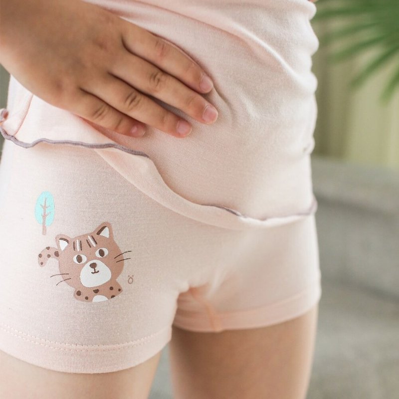 Classic Re-engraved Little Rock Tiger Girls' Boxer Shorts - Other - Cotton & Hemp Pink