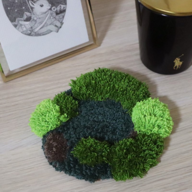 Wool Grass Coaster - ที่รองแก้ว - ผ้าฝ้าย/ผ้าลินิน 