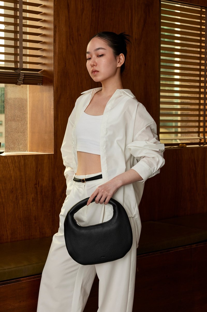 THE MOON handbag - Handbags & Totes - Genuine Leather Black