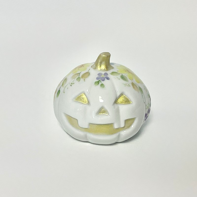 小さなハロウィンカボチャの、磁器のオーナメント - 擺飾/家飾品 - 瓷 金色