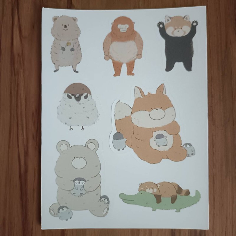 Furry Animal Book Sticker - Stickers - Paper 