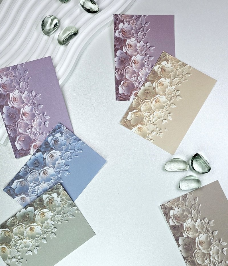 Floral Accent Background Paper - 便條紙/便利貼 - 紙 多色