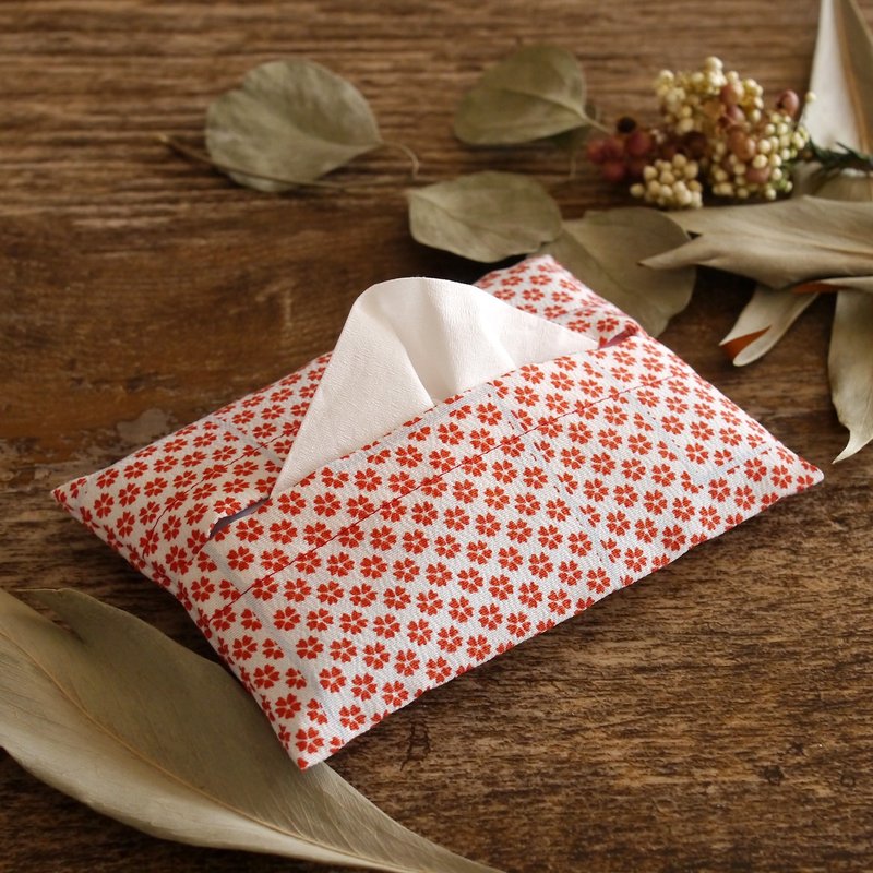 Kimono Pocket Tissue Box Sakurabun - Other - Cotton & Hemp White