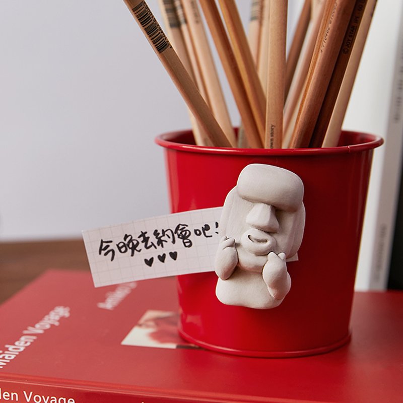 【快速出貨】愛の啾咪 摩艾 磁鐵系列 擴香石 交換禮物 - 香氛/精油/擴香 - 水泥 灰色