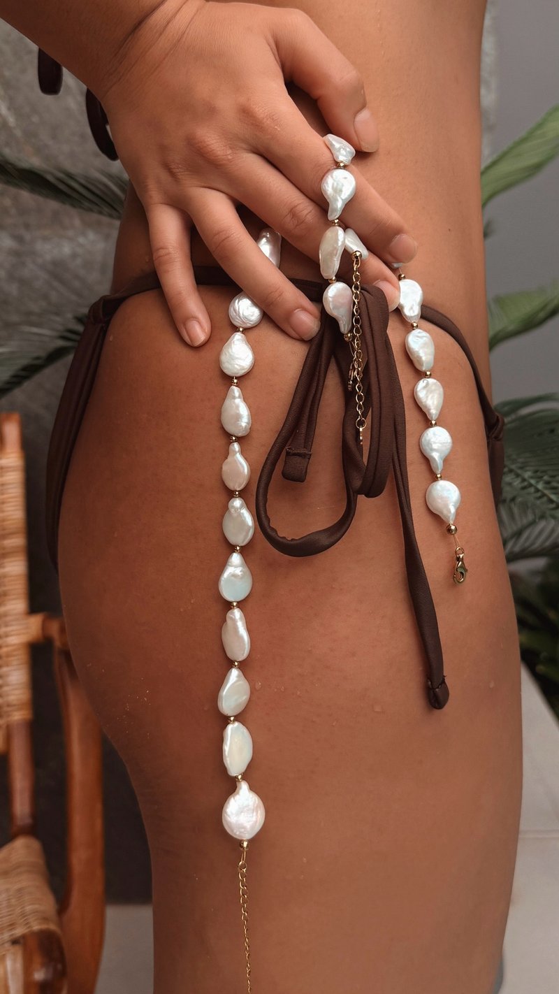 天然巴洛克魚尾珍珠項鍊 | 生日禮物 聖誕禮盒 客製化禮物 滿額贈 - 項鍊 - 珍珠 白色