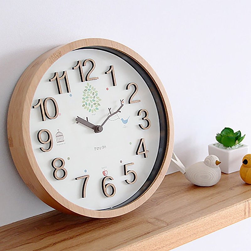 Trad- Tree branch clock - นาฬิกา - ไม้ ขาว