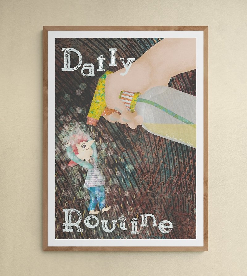限量數位印刷版畫 |  Daily routine (日常生活) - 海報/掛畫/掛布 - 防水材質 咖啡色