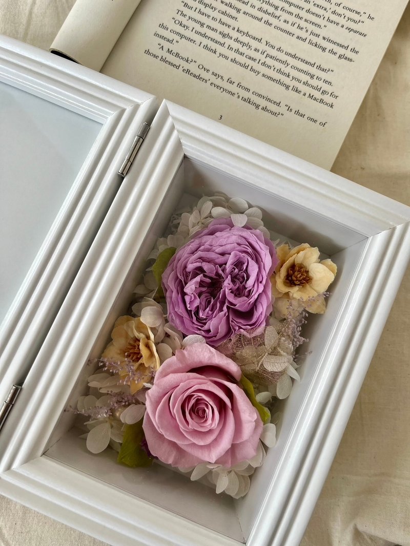 Mermaid Princess Everlasting Flower Photo Frame_Two Five Flowers - ช่อดอกไม้แห้ง - พืช/ดอกไม้ 