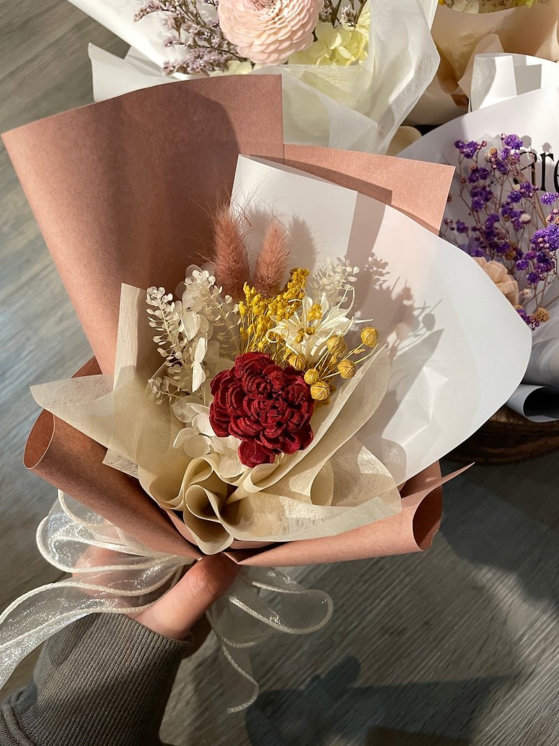 Time flower planting/dry bouquet/Valentine's Day gift confession bouquet Mother's Day - Dried Flowers & Bouquets - Plants & Flowers 
