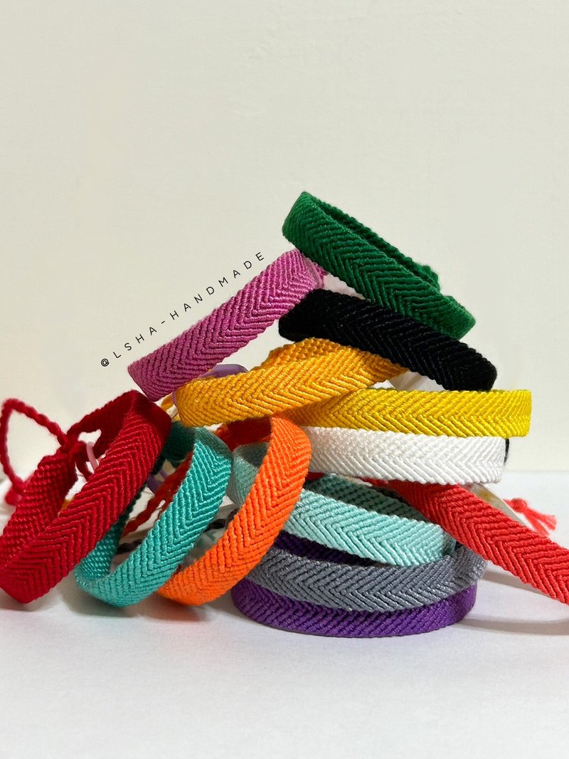 【LSHA】Handmade woven friendship bracelets Friendship Bracelets - Bracelets - Cotton & Hemp 