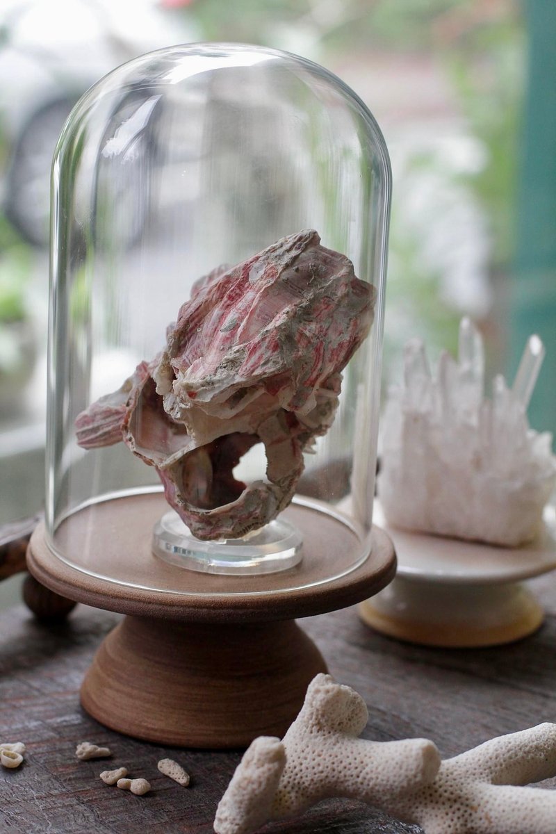 暗紅色陶瓷高腳燭台/飾品台/高台/水晶台 - 香氛蠟燭/燭台 - 陶 咖啡色