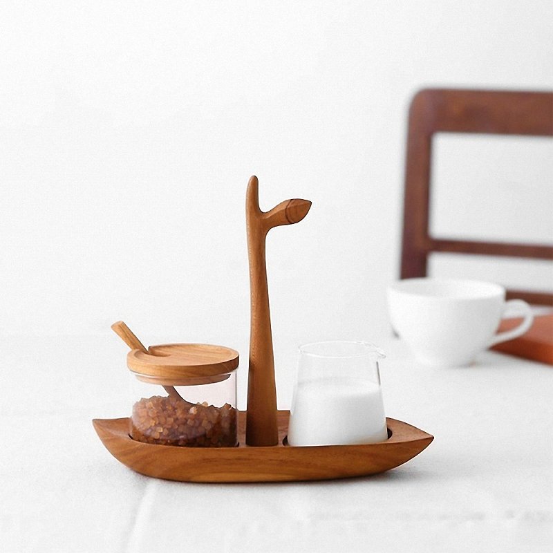 LIFE teak tea accessories set (sweet milk rack) - เครื่องครัว - ไม้ สีนำ้ตาล