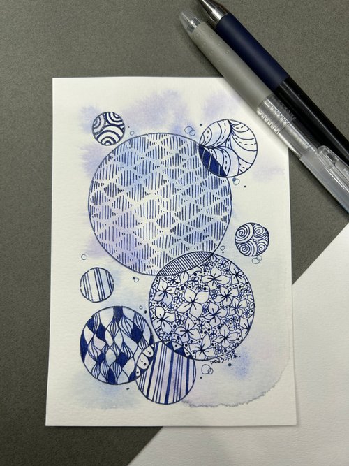 ゼンタングル】手描きですべて描きました⸜( ॑꒳ ॑ )⸝ - アート/写真