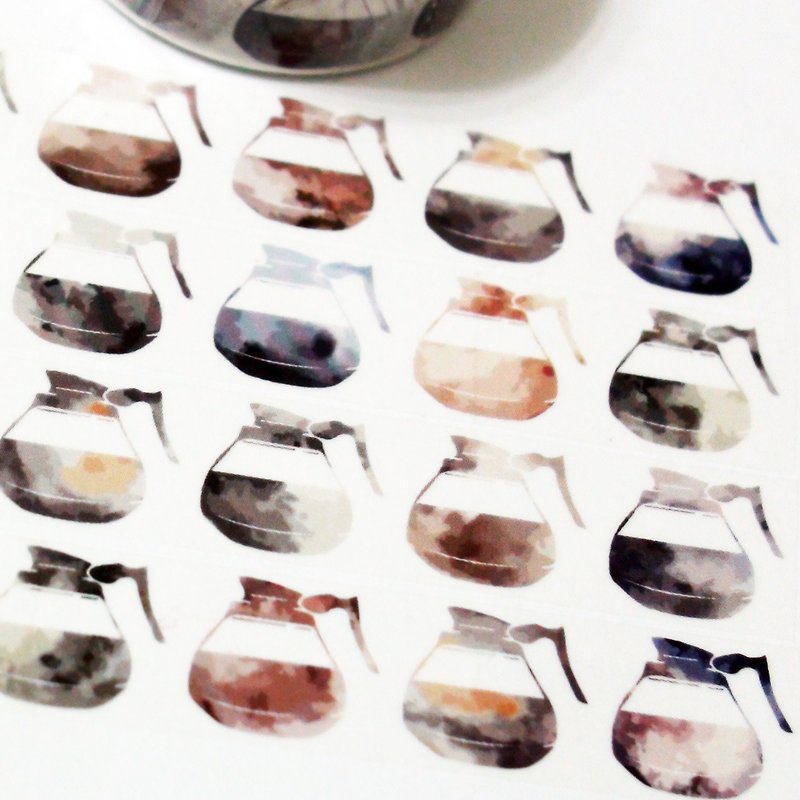 Sample Washi Tape Watercolor Coffee Pot - Washi Tape - Paper 